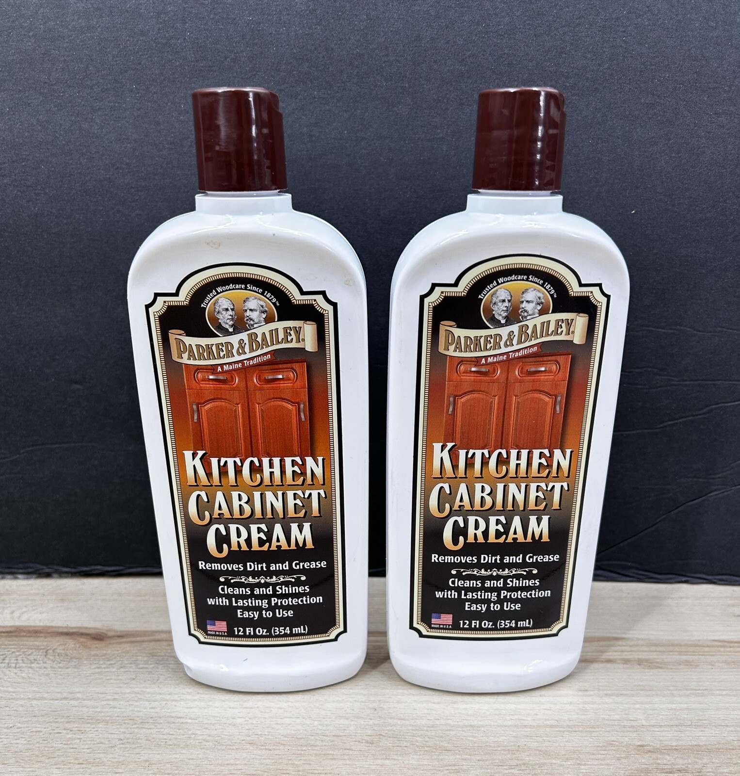 (2) PARKER & BAILEY CABINET CREAM All Woods Clean Shine Lasting Protection 12oz