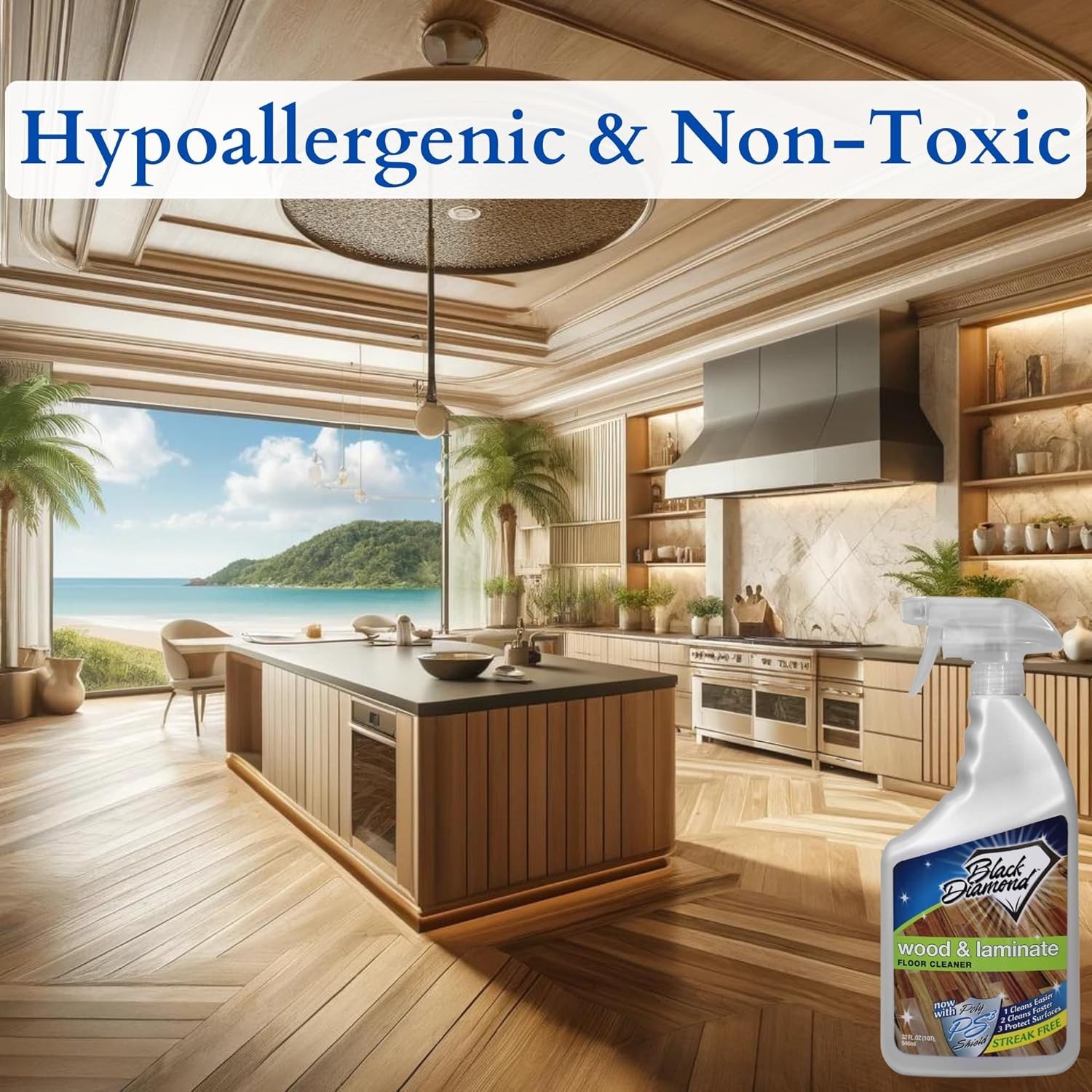 Wood & Laminate Floor Cleaner- Ready to Use Non-Toxic No-Rinse Formula – Safe…