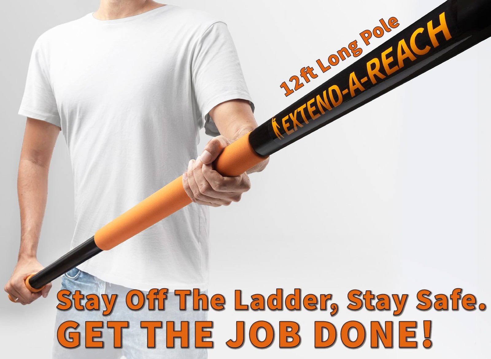 20 Foot Exterior House Cleaning Brush Set 4-12 ft Telescopic Extension Pole
