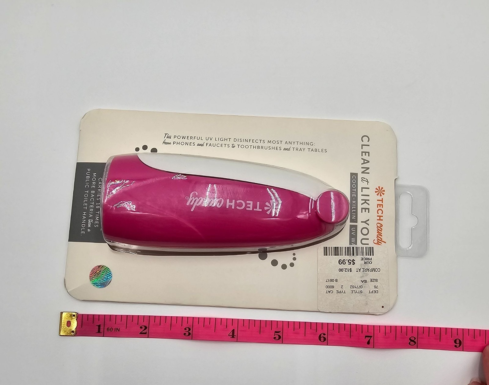 Tech Candy Clean It Like You Mean It UV Disinfectant Wand Travel Accessory