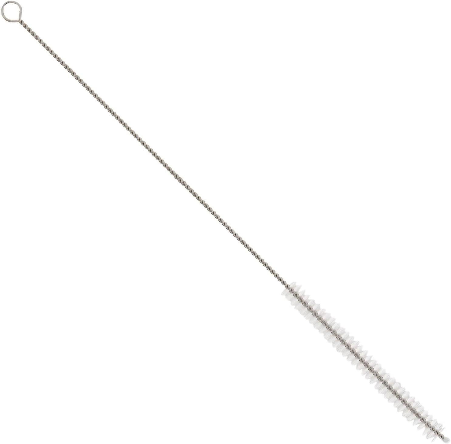 Stainless Steel Straw Cleaner Brushes 12In Silver White 4 Pack Flexible Nylon