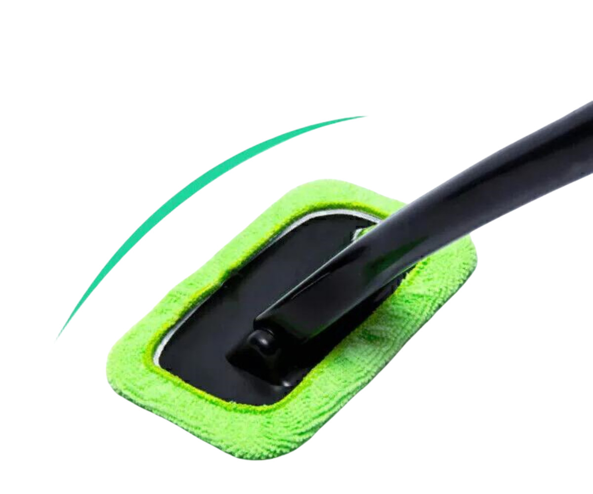 3Pcs Car Windshield Cleaning Tool Interior Glass Window Cleaner Wand Brush Pad