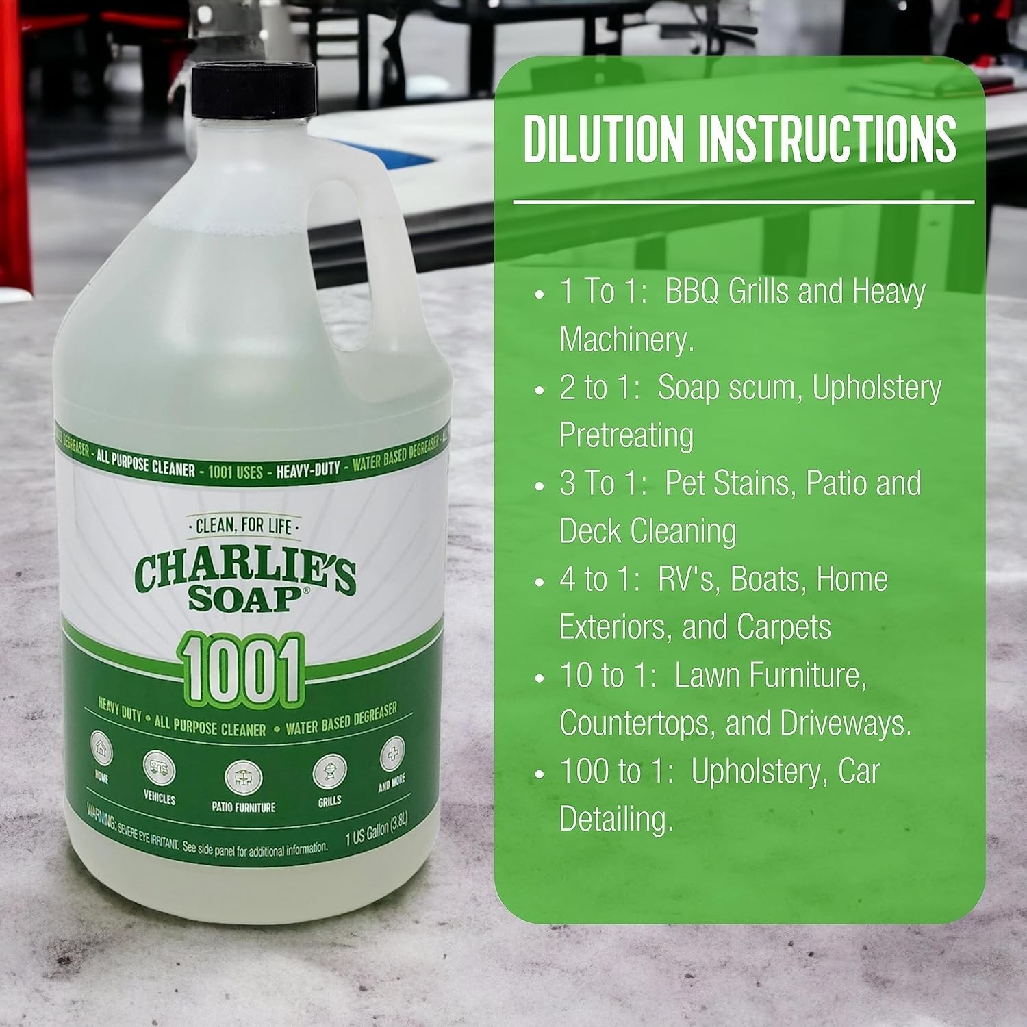 1001 Cleaner – Heavy Duty Biodegradable Concentrated All Purpose Water Based …