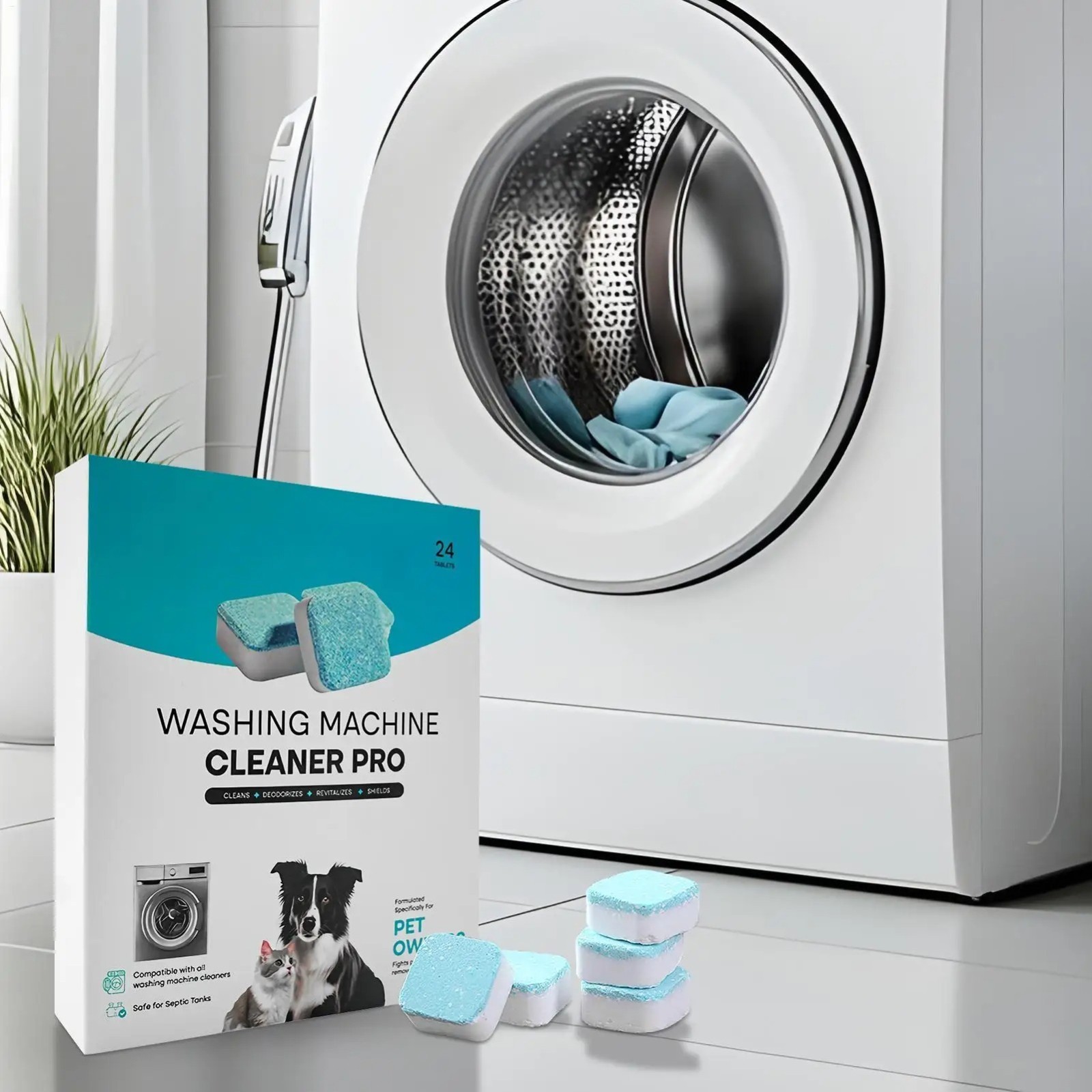 Uproot Clean Washing Machine Cleaner Tablets – 24 Pack