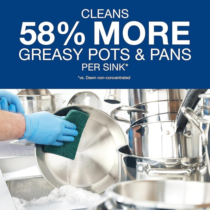 Concentrated Dishwashing Liquid Long Lasting Suds Cleans Greasy Pots 640 Sinks