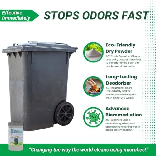 Eco-Friendly Trash Deodorizer & Cleaner | Odor Eliminator for Garbage Bins | 2.5