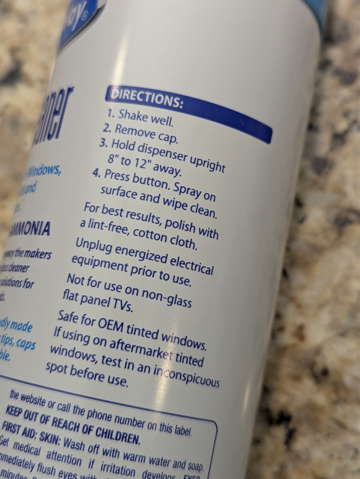 Sprayway 2 Pack Glass Cleaner Foaming Ammonia Free Streak-Free Shine 19 oz