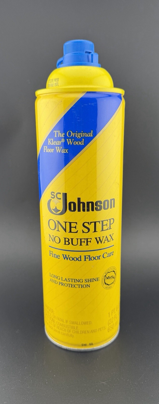 NEW OLD STOCK SC Johnson One Step No Buff Wax Fine Wood Floor Care 22oz FULL