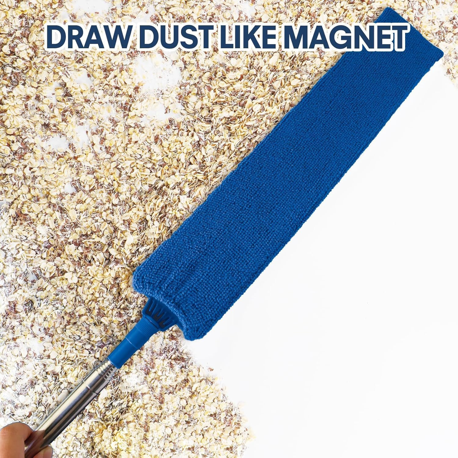 Retractable Gap Dust Cleaner with Extension Pole, Cleaning Tools with 3 Microfib