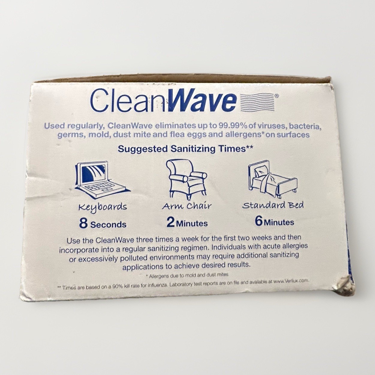 Verilux CleanWave Combo Pack Handheld Sanitizing Wand & Travel Wand Sealed Box