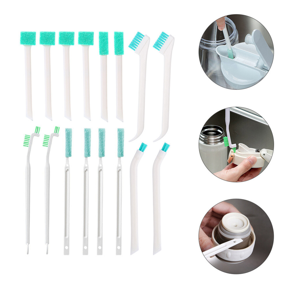 16PCS Small Cleaning Brush Cleaning Tools Clean Crevice Brush Jewelry Kits Vial