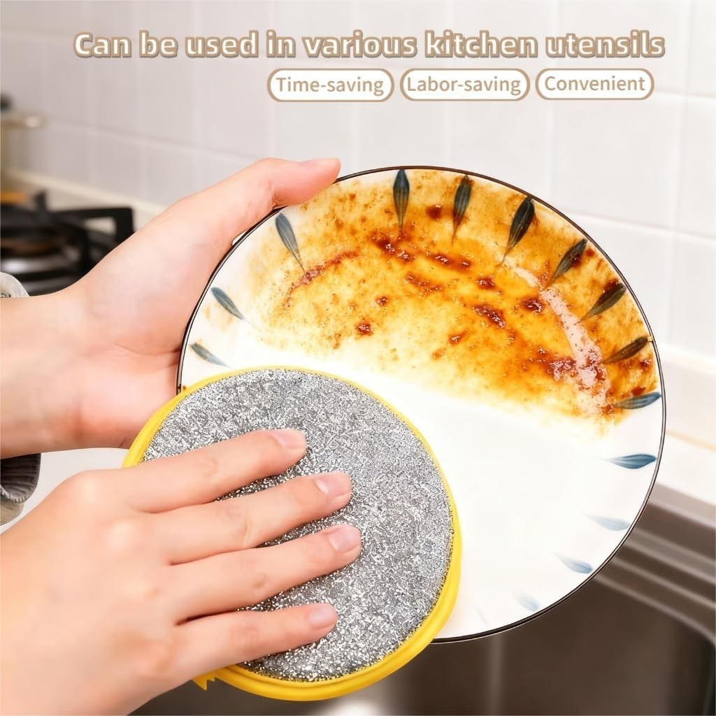 10 Pcs -Double-Sided Scouring Pads Dish Pan Washing Sponge Kitchen Cleaning Tool
