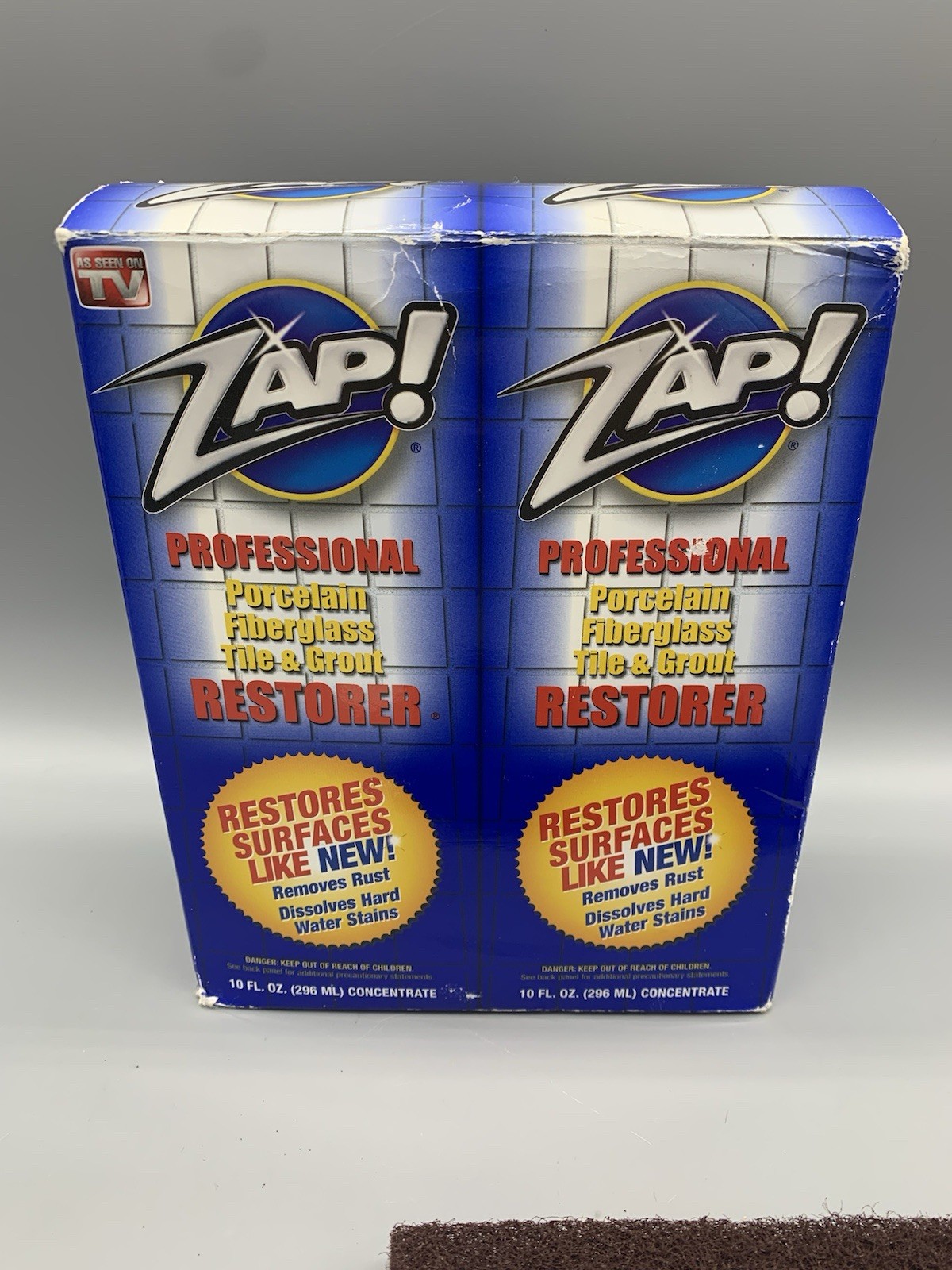 ZAP Professional Porcelain Fiberglass Tile Grout Restorer Kit 10floz 2-Pack NOS