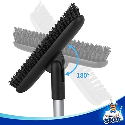 Heavy Duty Grout Scrub Brush 50 Inch Long Handle Stiff Bristles Tile Floor