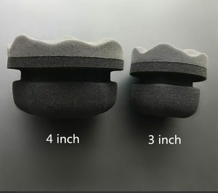 Handheld Wave Type Tire Waxing Sponge Easy Grip Applicator Car Detailing Tool