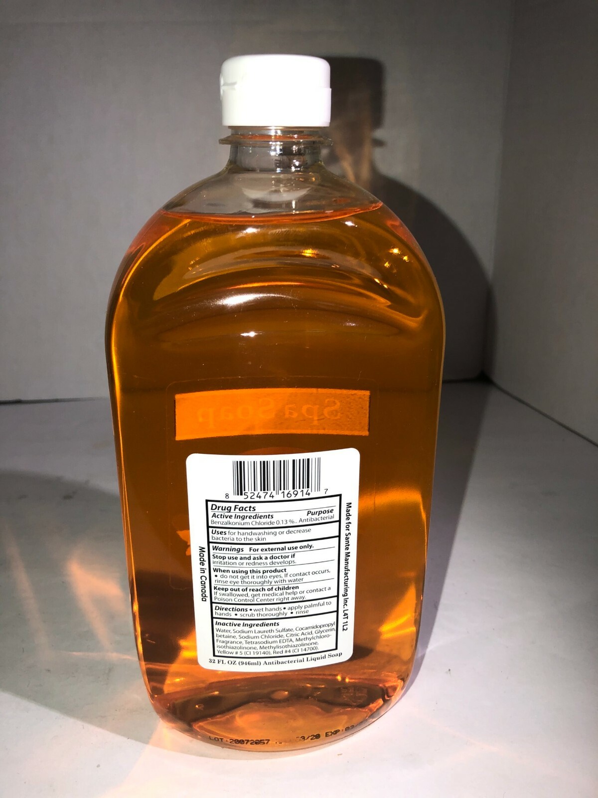 Spa Soap Antibacterial Liquid Soap Refill 1ea 32FL OZ New- Ship24HRS