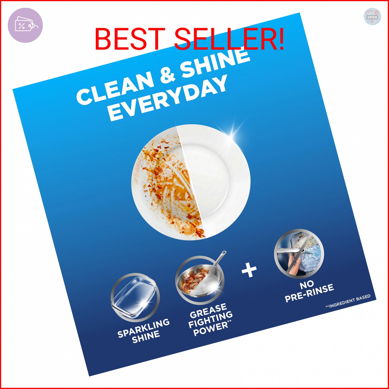 Finish Classic Dishwasher Pods, No Pre-Rinse Dishwasher Detergent Soap For Clean