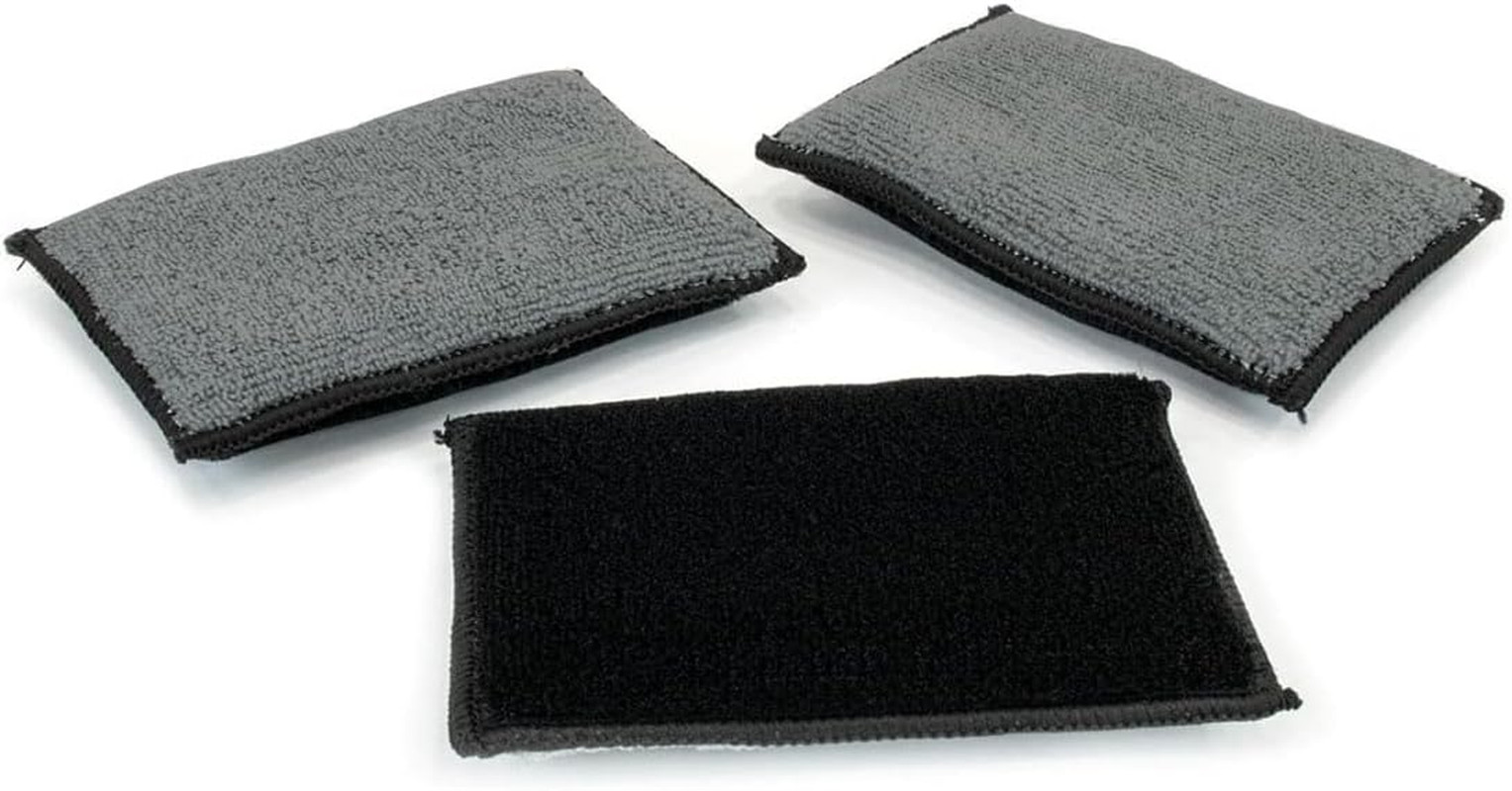 3PCS 5″×3″ Car Interior Scrubbing Sponges, Microfiber Car Wash Sponges, Auto Det