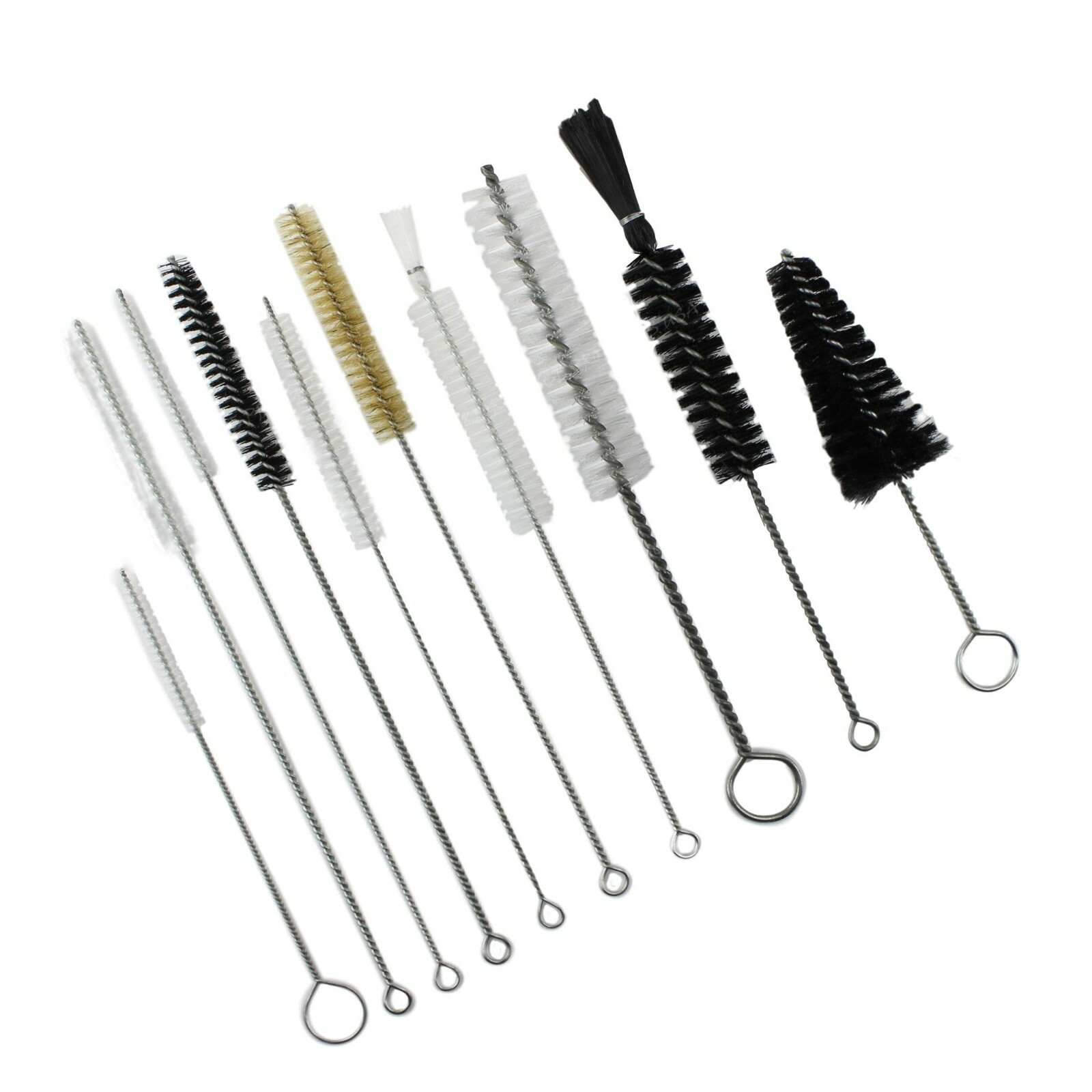 LARGE 10 PC PIPE BRUSH CLEANING KIT SET TUBE HOSE AQUARIUM BOTTLE NYLON FLEXIBLE