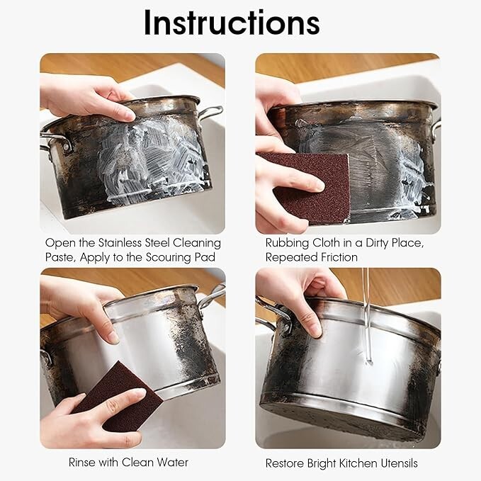 Stainless Steel Cleaning Gel Multi Function Cleaner Paste 15.8oz 450g