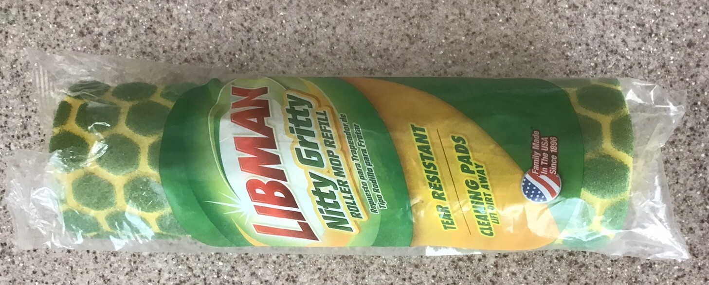 Libman Nitty Gritty 10 Inch Sponge Roller Mop Refill 2011 Model New Sealed