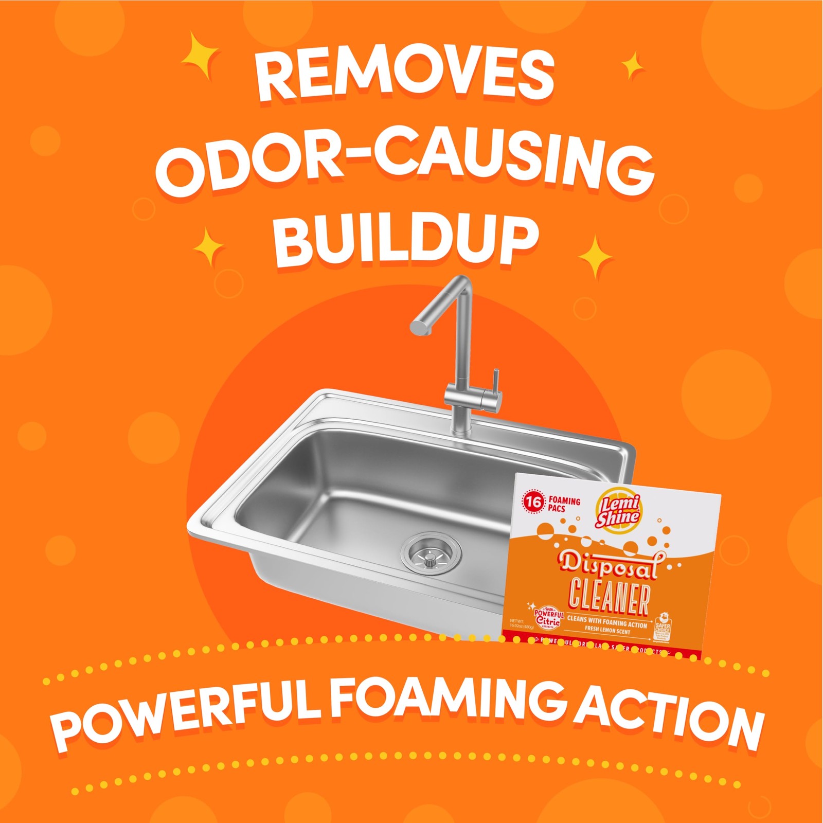 Foaming Garbage Disposal Cleaner and Deodorizer Citric Acid Cleaning Powder …