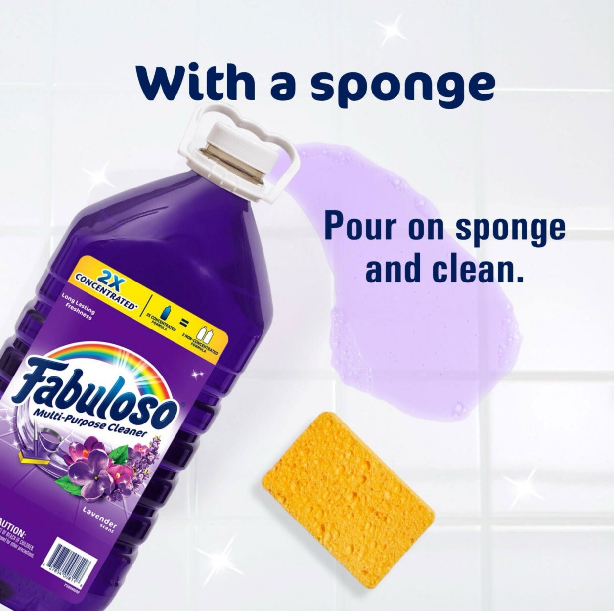 Fabuloso Multi-Purpose Cleaner, 2X Concentrated Formula, Lavender Scent, 210 oz.