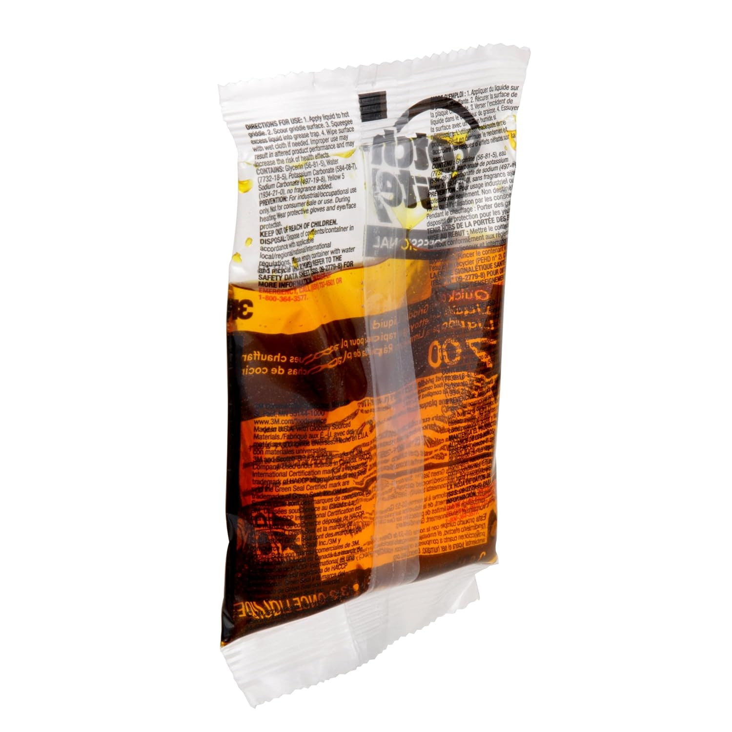 3M Scotch-Brite Griddle Cleaning, Quick Clean Liquid 700-40, 3.2 Oz Packet, 40/P