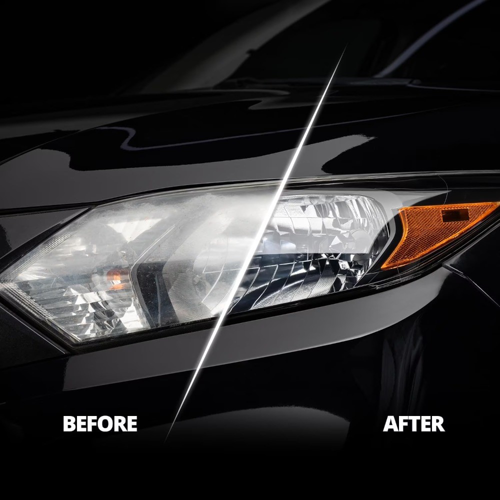 Headlight Restoration Kit, Quick & Easy 3-Step Headlight Restorer, 8-Wipe Kit
