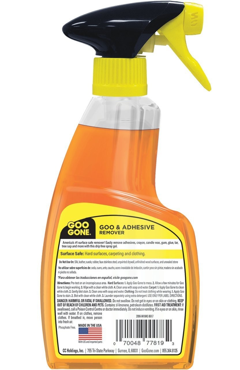 Safe & Effective Adhesive Remover Spray Gel – 12 Oz, Perfect for Carpet & Glass
