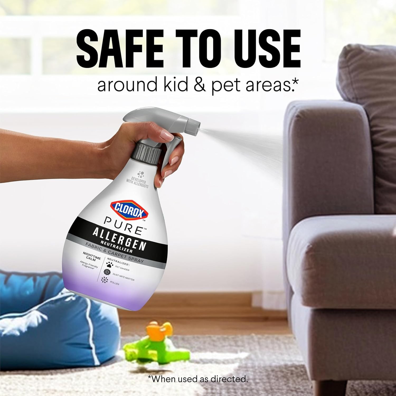 PURE Allergen Neutralizer Fabric and Carpet Spray, Nighttime Calm, 26 Fluid Ounc