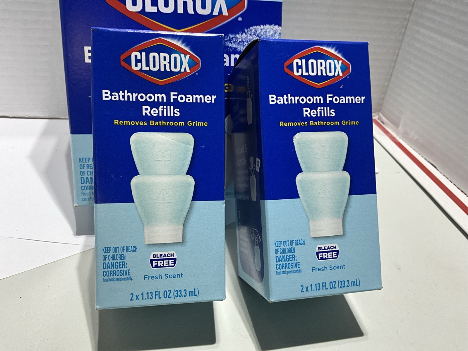 Clorox Bathroom Foamer Starter Kit Concentrated Cleaner & 2 Boxes Of Refills