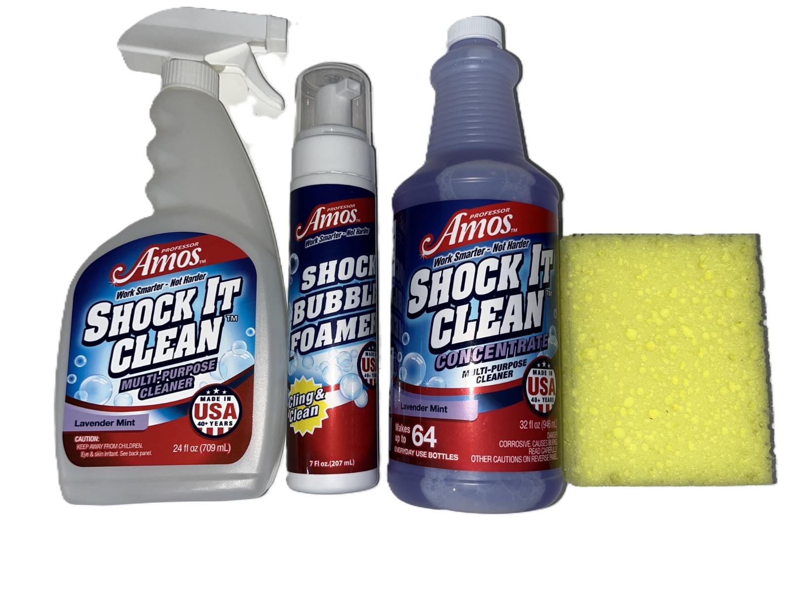 Professor Amos Shock It Clean 32 oz. Concentrate & Bubble Foamer – Lavender Mint
