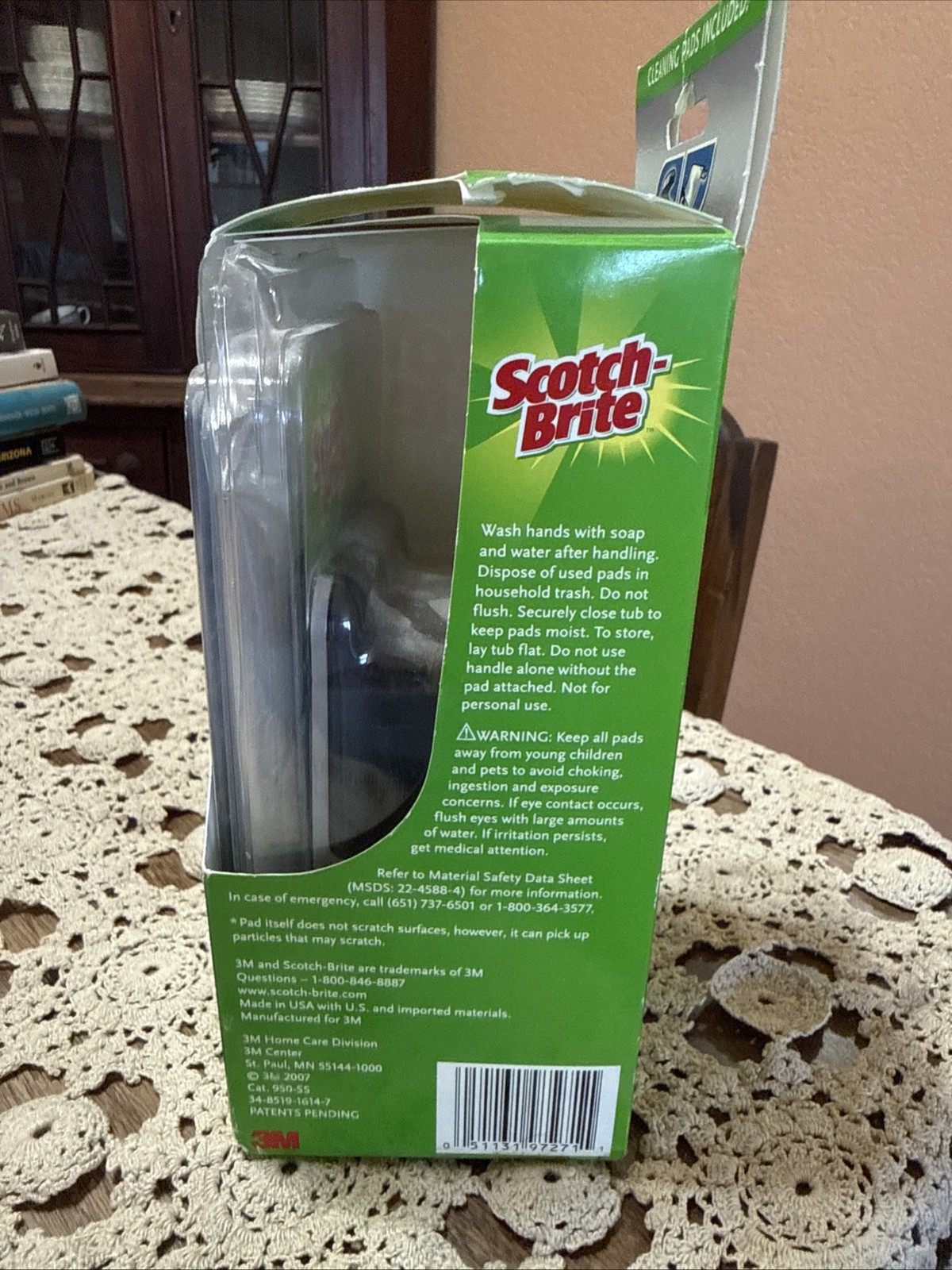 3M Scotch Brite Stainless Steel Cleaner Starter Kit 1 Handle & 6 pads New In Box