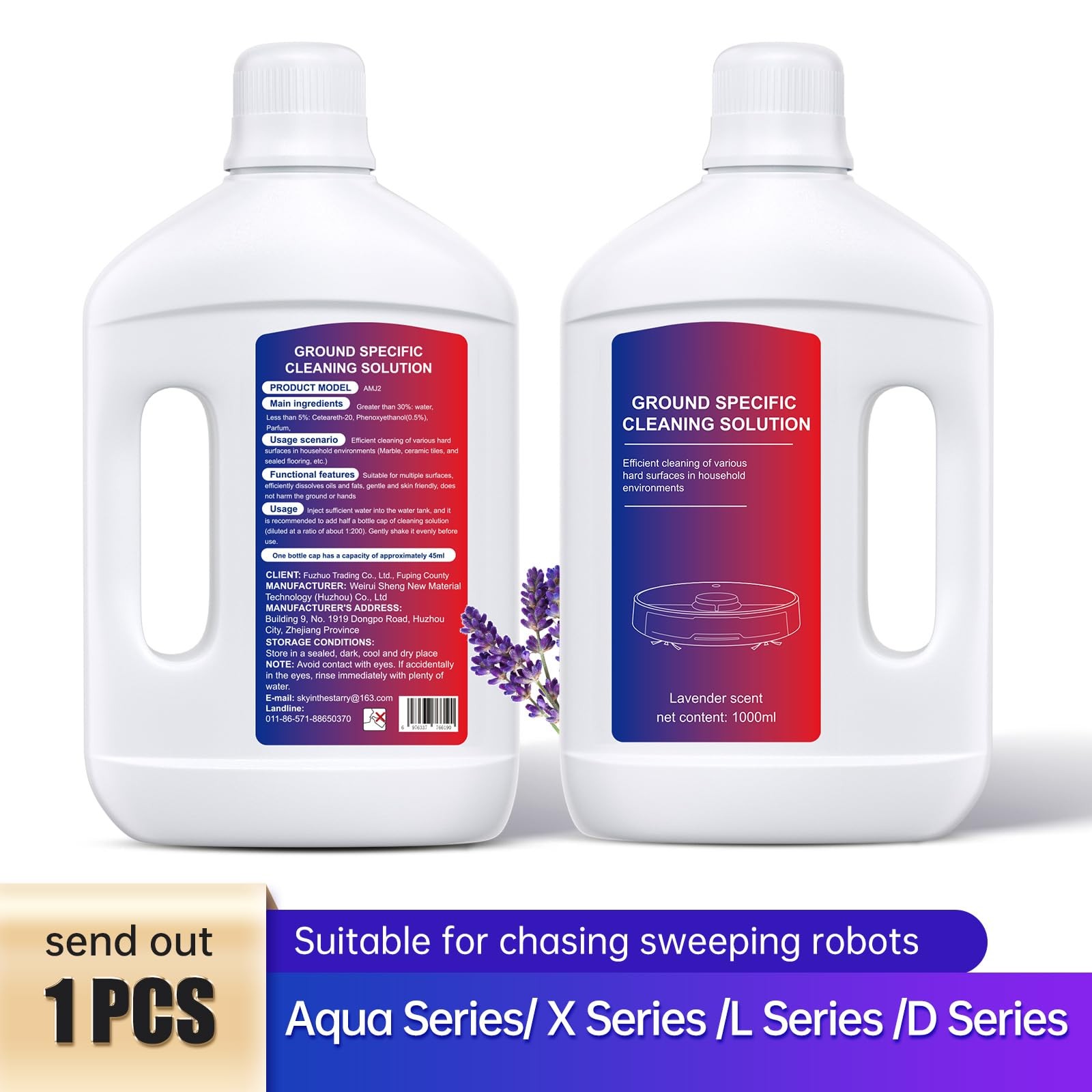 Lavender Floor Cleaning Solution 1L Compatible with Dreame Wet & Dry Vacuum a…