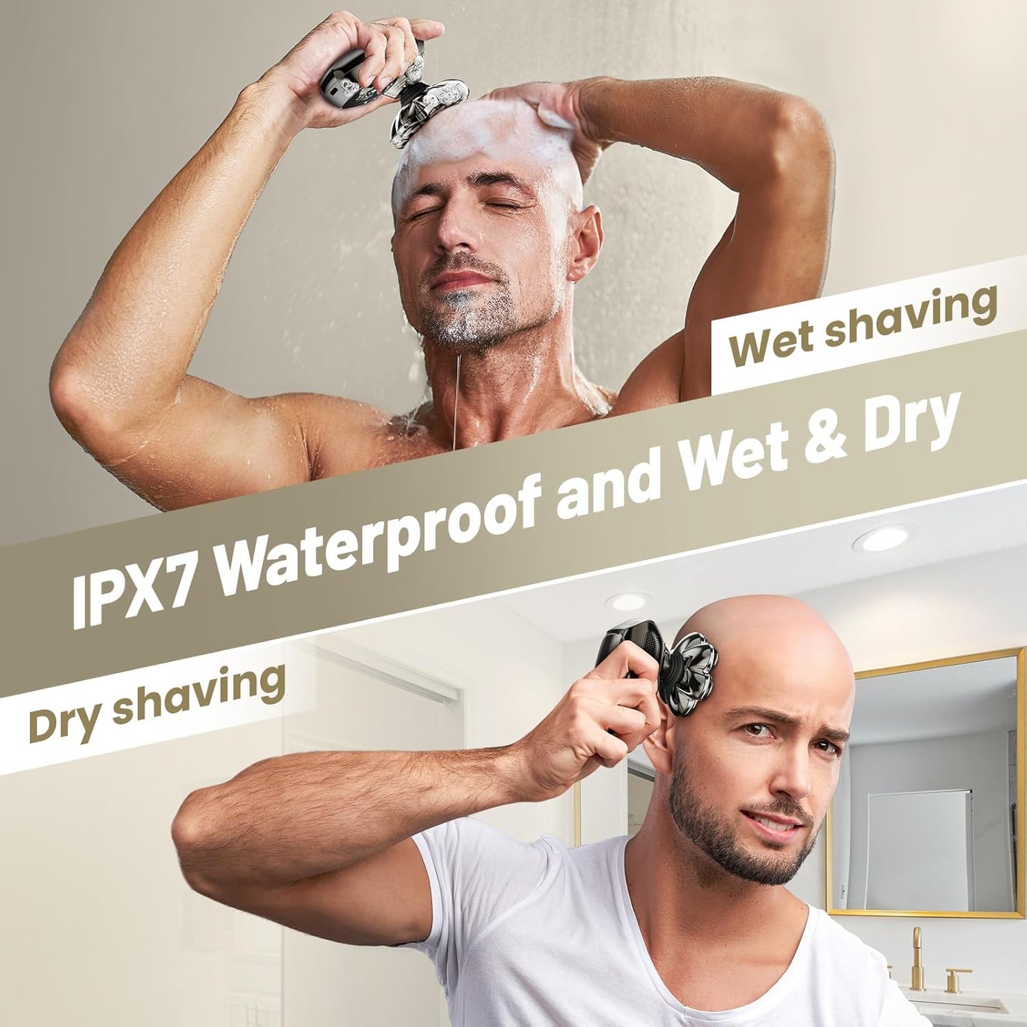 Head Shavers for Bald Men: 7D Detachable Electric Shaver -Father’s Day – IPX7