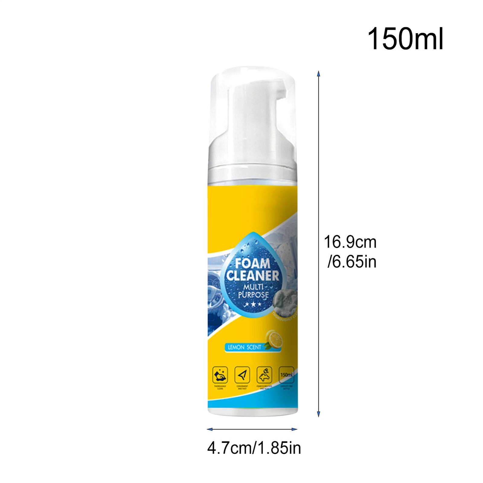 4-in-1 Multi-Enzyme Foam Cleaner, All-Purpose Spray 150ml with Sponge & Towel