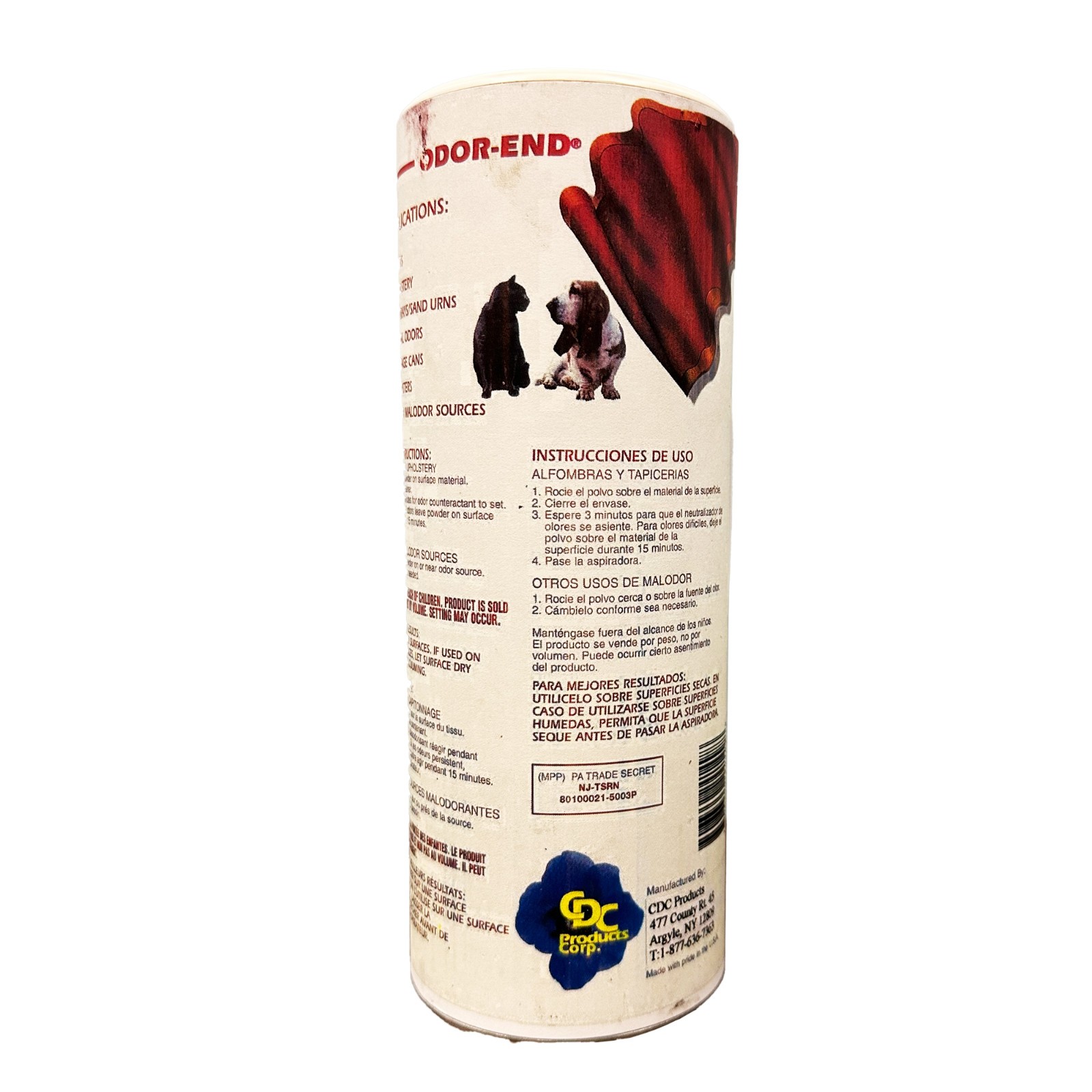 Odor-End® Multi-Purpose Powder Institutional Grade Deodorant 6 x 2lb Canisters