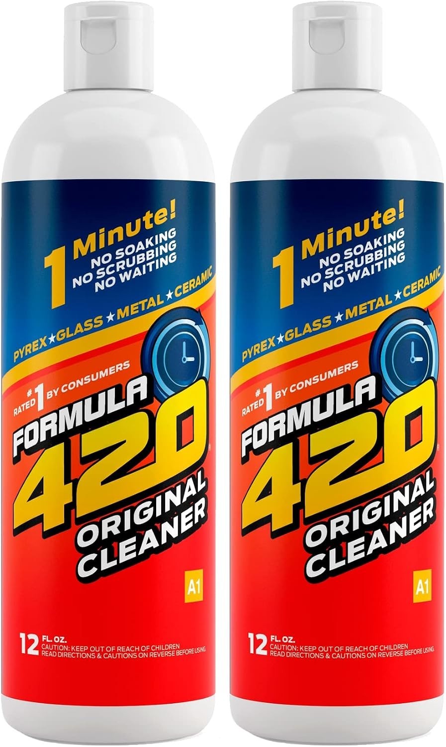 Cleaner – Glass, Metal and Ceramic – 12 Oz. Bottles. 2 Pack