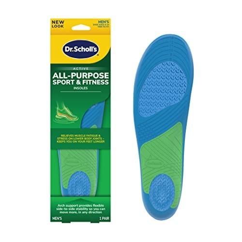 Sport Insoles for Men 8-14 – Shock Absorption, Arch Support, Reduce Muscle Fatig