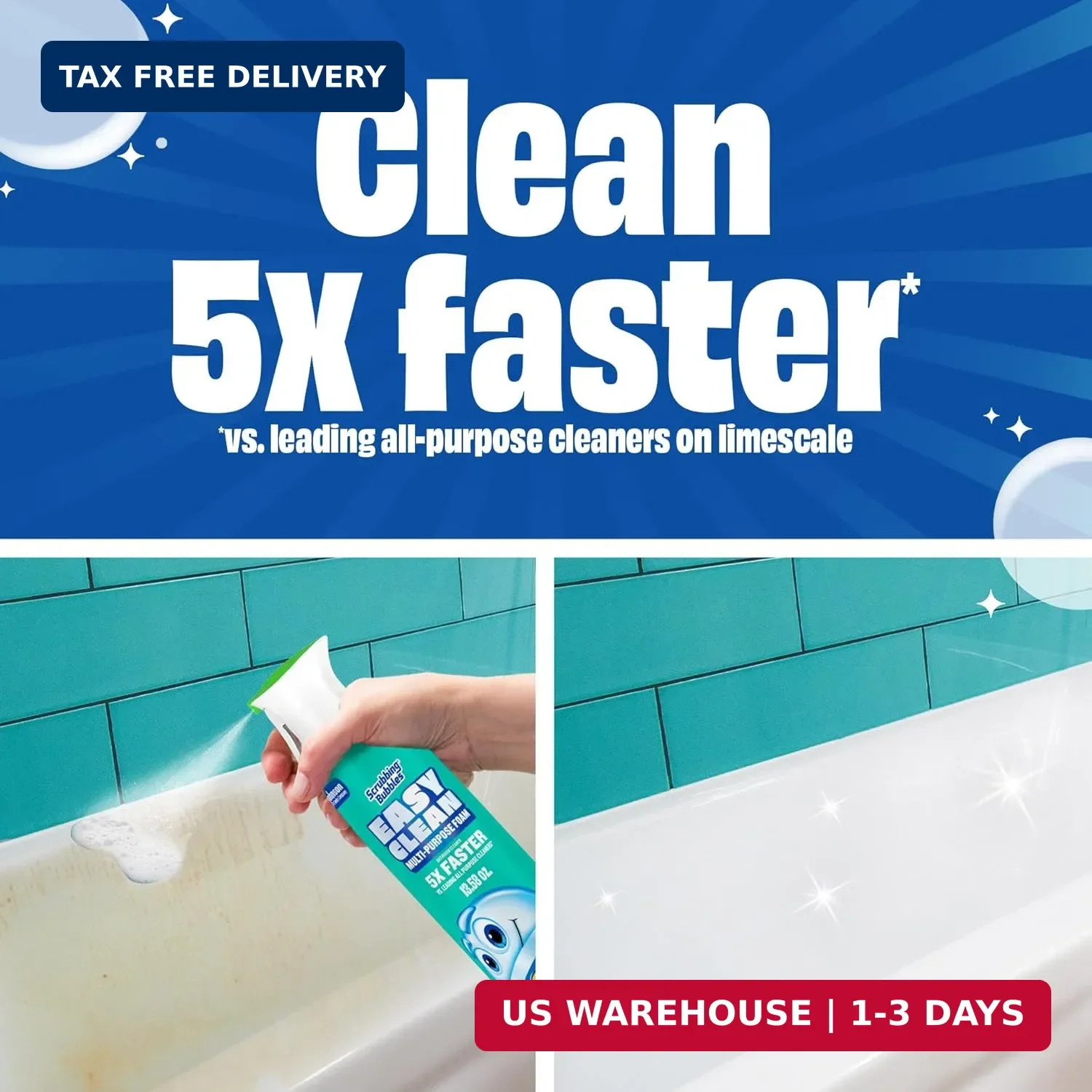 Scrubbing Bubbles Easy Clean Foaming Multipurpose Bathroom Cleaner, Continuous S
