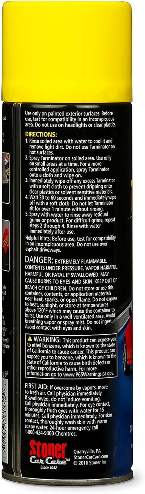 91154 Tarminator Tar, Sap, and Asphalt Remover Spray – Fast Acting Tar and Tree