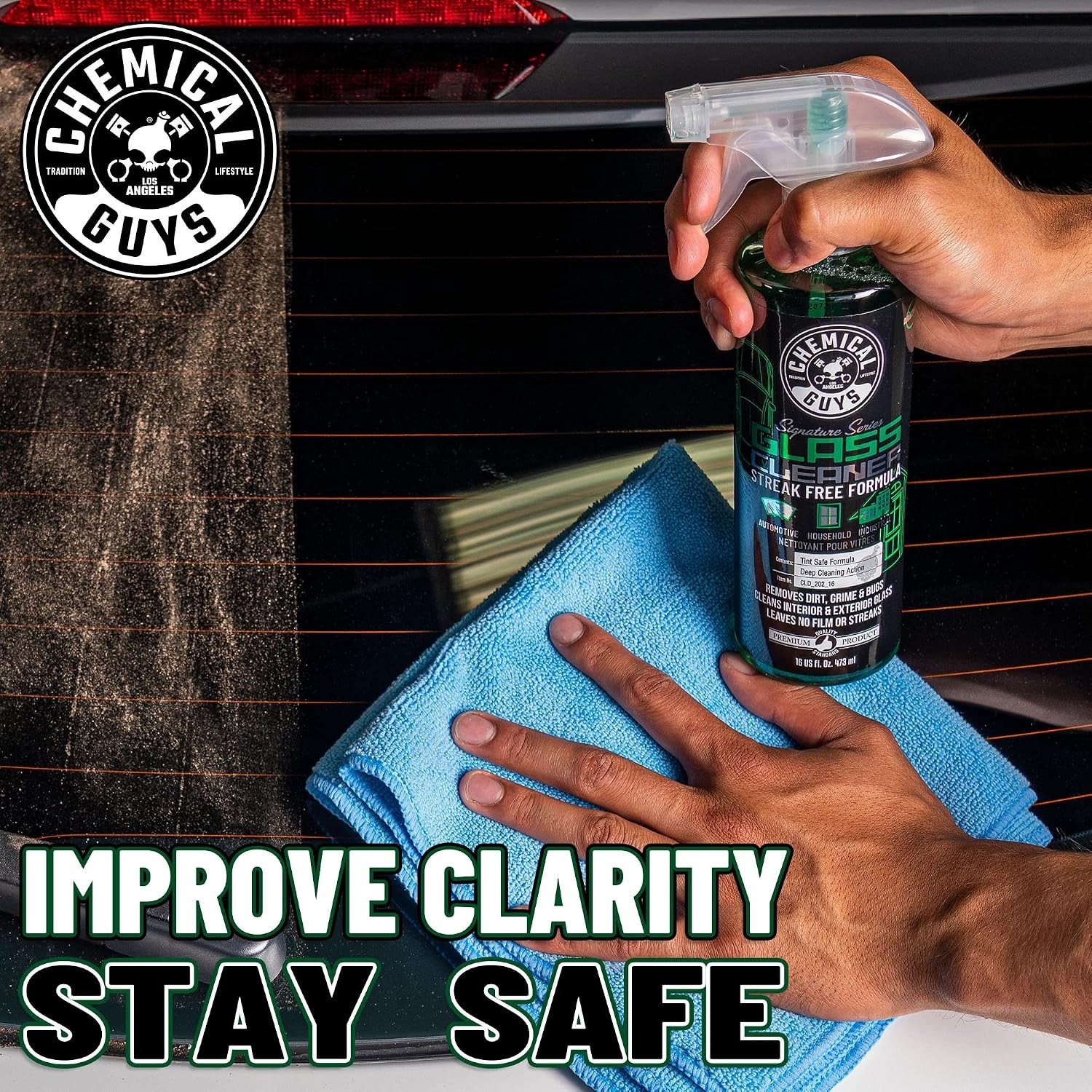 Chemical Guys Ammonia-Free Glass Cleaner 16 oz Signature Series Window Mirror