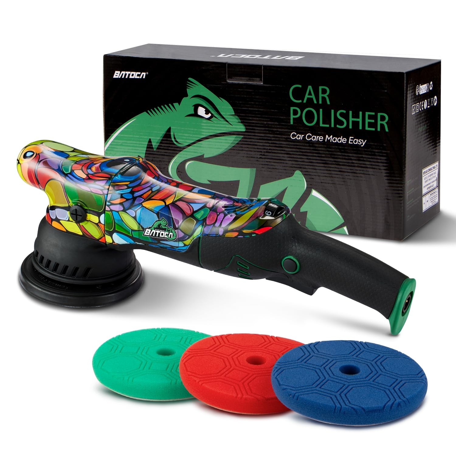 P1 Car Buffer Polisher, 1000W High-Torque – 5-Inch 15mm Long-Throw Dual Actio…