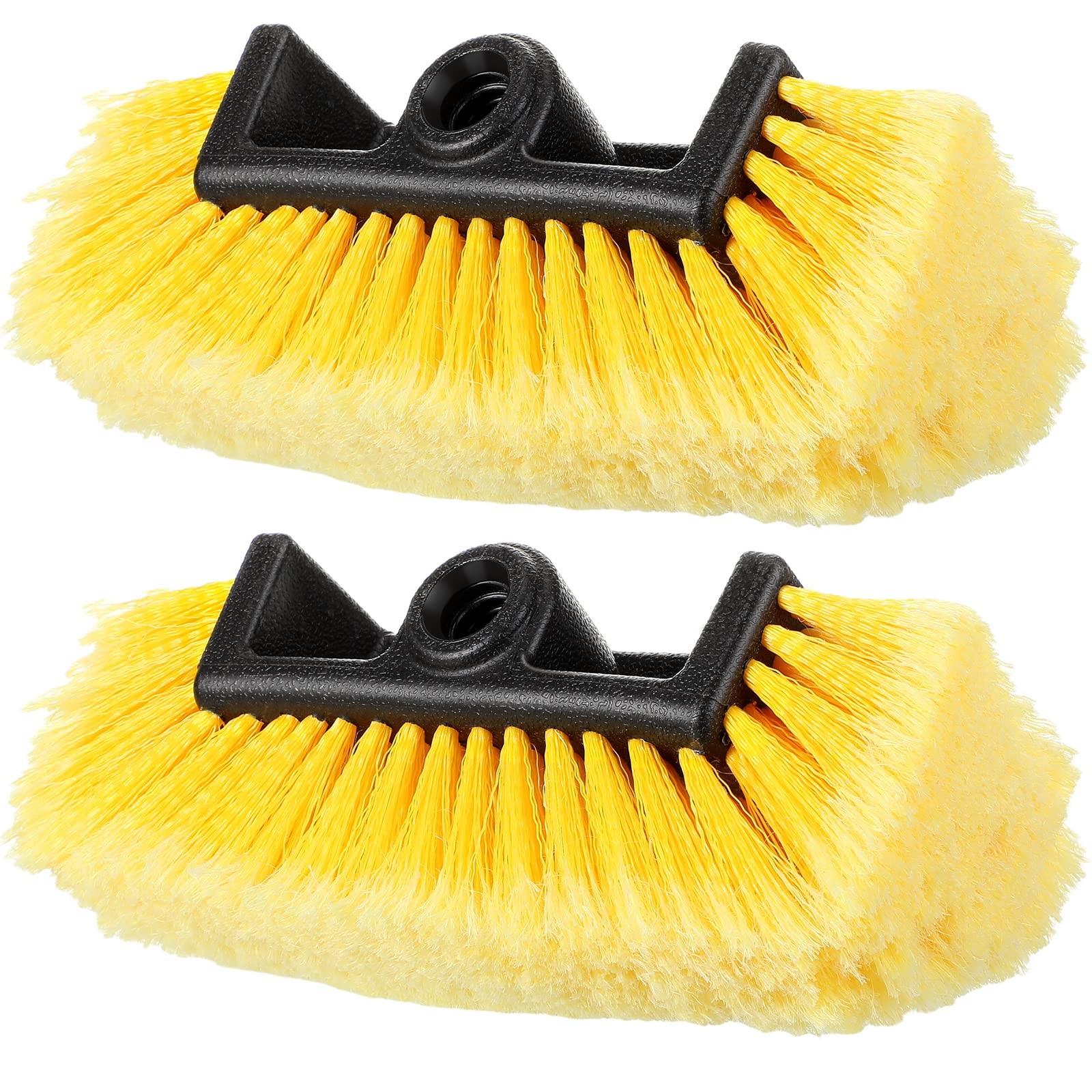 2 Pc Car Wash Brush Head Soft cBristle Flow Thru Car Cleaning Brush 10″