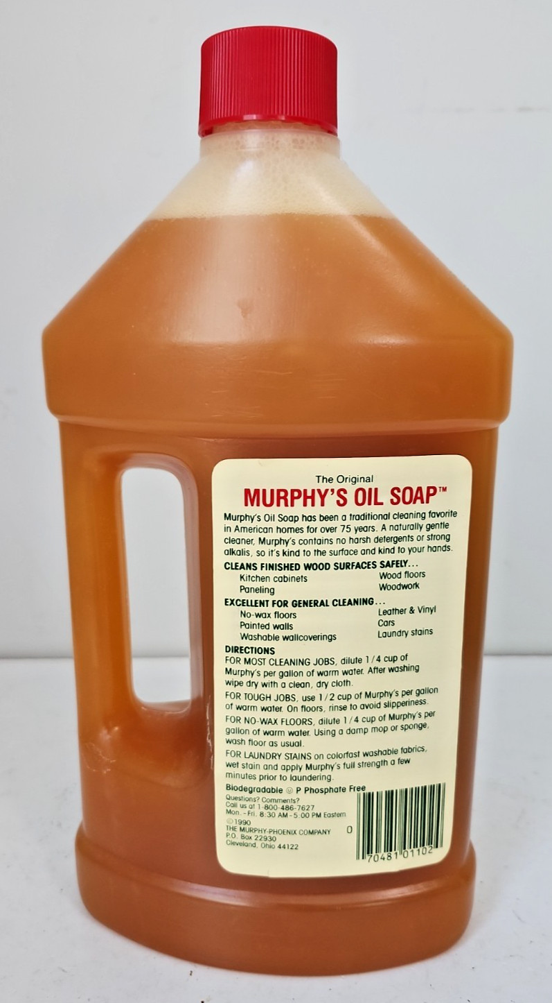 Rare Vintage Murphy Oil Soap Household Cleaner 32oz Prop Wood Floor Polish 1990
