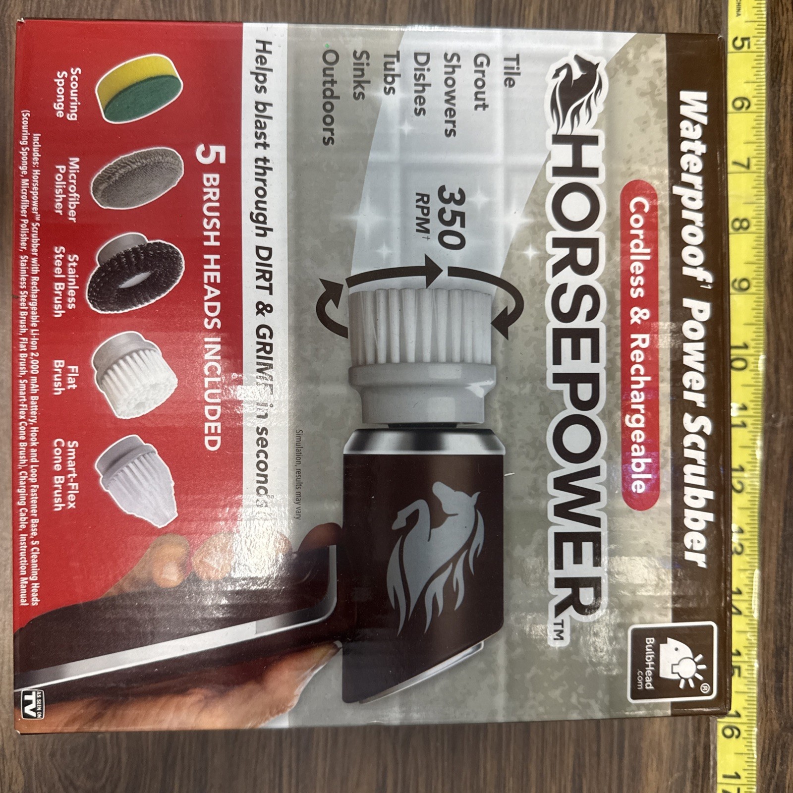 Ruby Horsepower Cordless Rechargeable Handheld Portable Power Scrubber NEW!