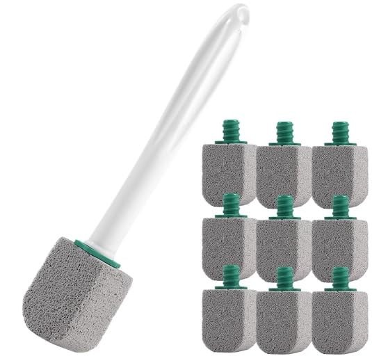 Pumice Stone Toilet Cleaner with Long HandlePumice Toilet Scrubber Toilet Bow…