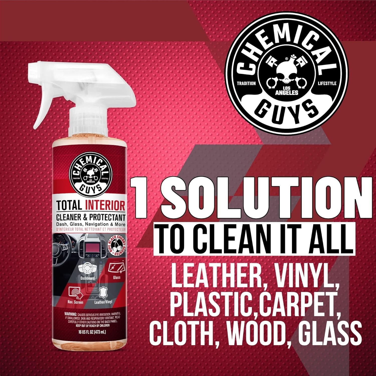 Chemical Guys Total Interior Cleaner & Protectant – Black Cherry, Car Cleaning/