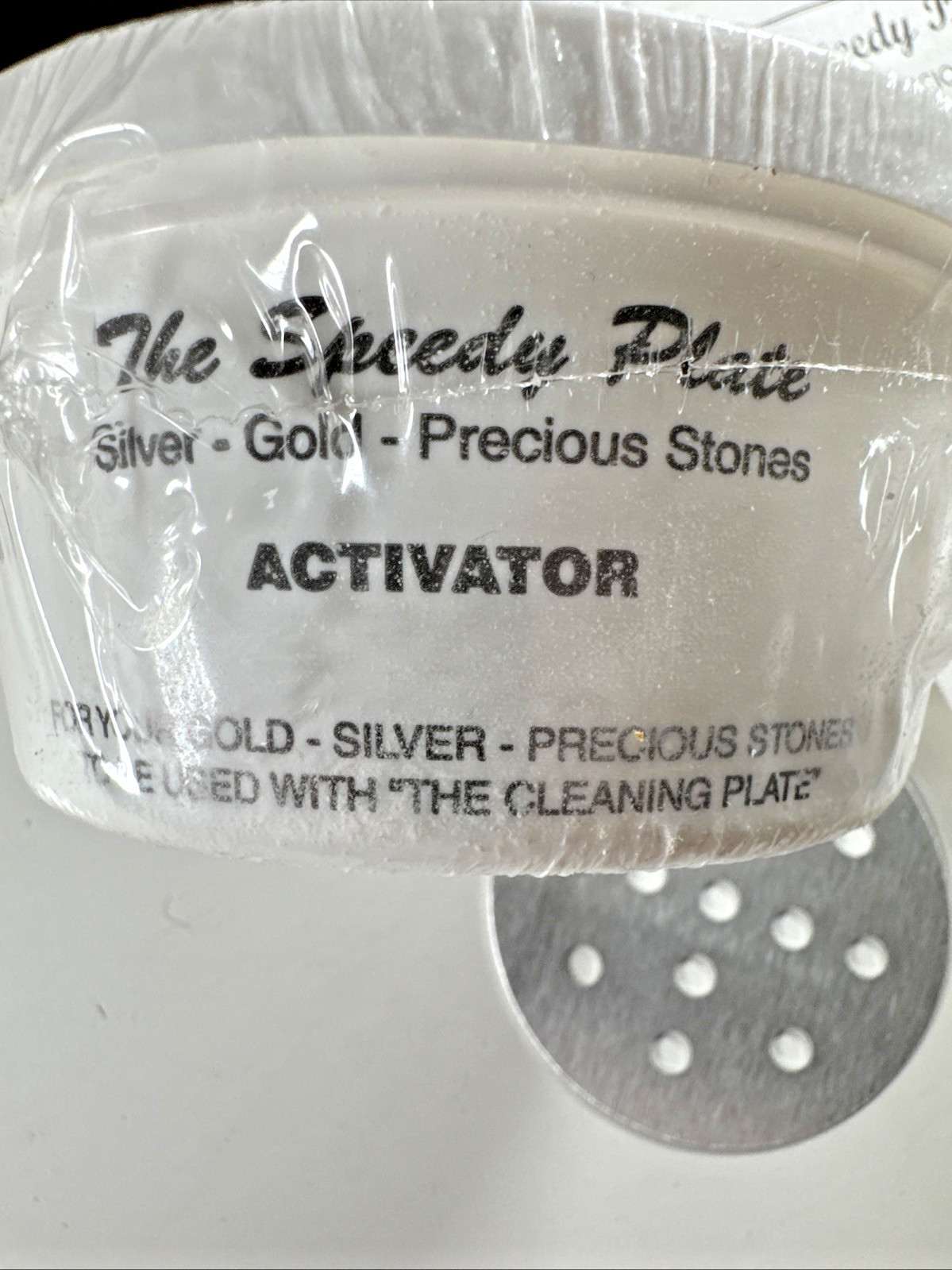 NEW OLD STOCK QVC The Speedy Plate w Activator &Instructions Tarnish Remover Pro